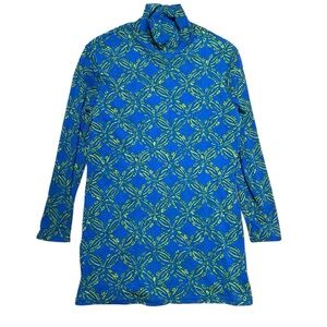 Sweet Pea by Stacy Frati Y2K Mock Neck Mesh Tunic Blouse Size Large